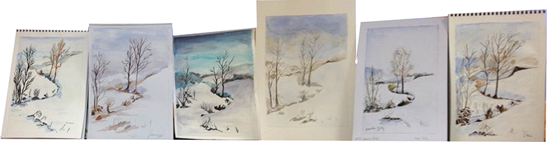 Atelier aquarelle à l'atelier libre de peinture de Château-Thierry dans le sud de l'Aisne
