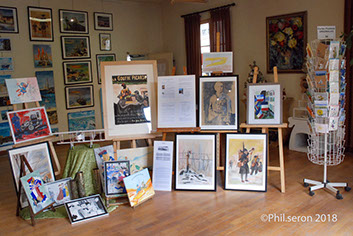 exposition tournesols et Xavier Moissinac à l'atelier libre de peinture de condé en Brie, sud de l'Aisne