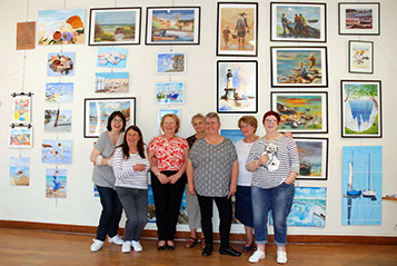 exposition la mer aux ateliers libres de peinture de Condé en Brie dans le sud de l'aisne, Hauts de France