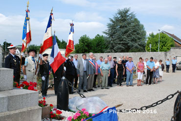 Cérémonie de libération de Charly sur Marne dans le sud de l'Aisne