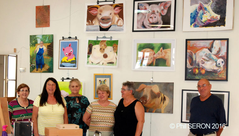 Pig art à l'atelier libre de peinture de Condé en Brie dans le sud de l'Aisne