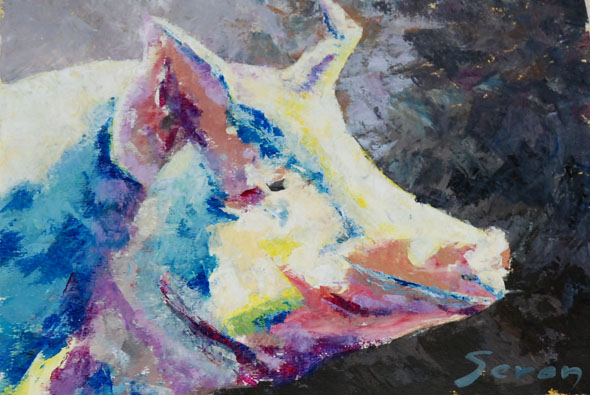 Pig art à l'atelier libre de peinture de Condé en Brie dans le sud de l'Aisne