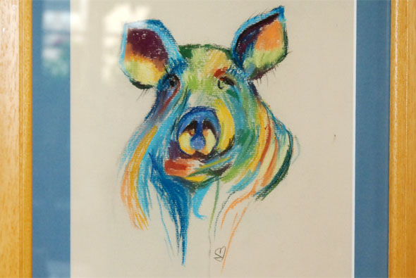 Pig art à l'atelier libre de peinture de Condé en Brie dans le sud de l'Aisne