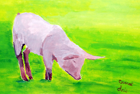 Pig art à l'atelier libre de peinture de Condé en Brie dans le sud de l'Aisne