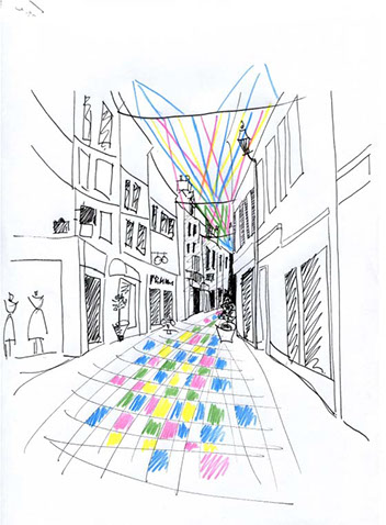 Intervention Urbaine éphémère 2019 Grande rue à Château-Thierry dans le sud de l'aisne Intervention Urbaine éphémère 2019 Grande rue à Château-Thierry dans le sud de l'aisne