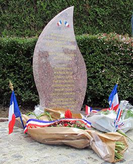 Inauguration de la stèle des Anciens Combattants de toutes les guerres "Morts pour la France" à Brasles dans le sud de l'Aisne