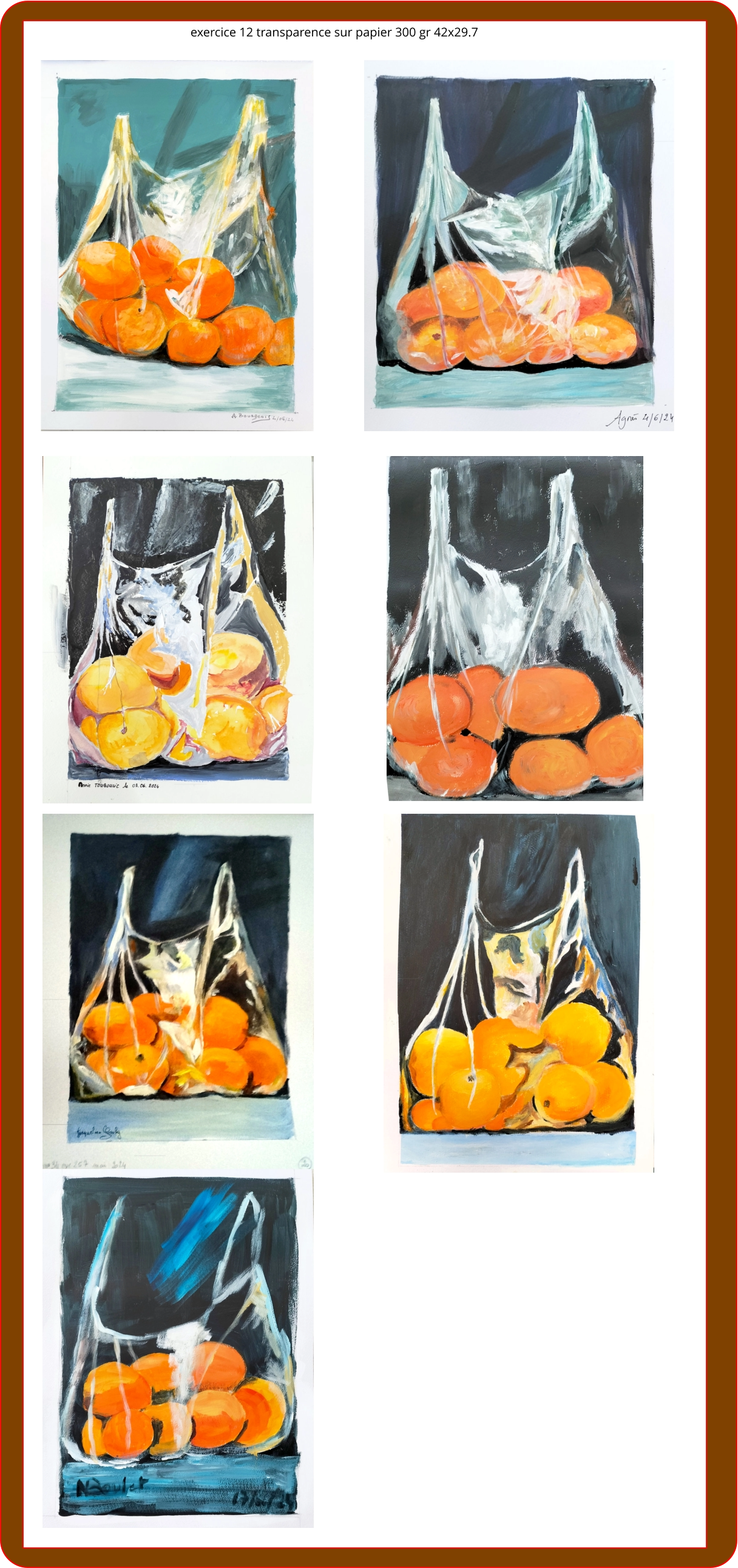 exercice 12 transparence sur papier 300 gr 42x29.7