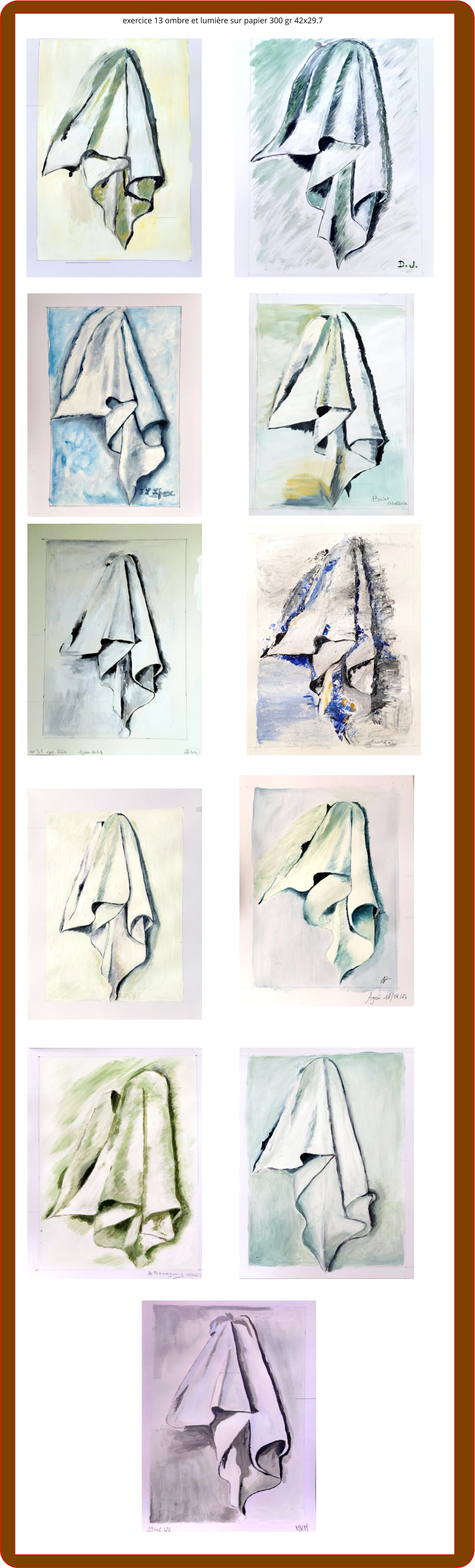 exercice 13 ombre et lumière sur papier 300 gr 42x29.7
