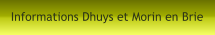 Informations Dhuys et Morin en Brie