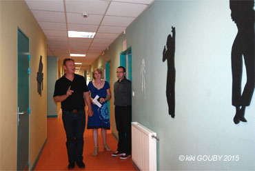 Visite des nouveaux locaux de la 4CB (communauté de communes du canton de Condé en Brie) en compagnie d'Eric Mangin, dans le sud de l'Aisne