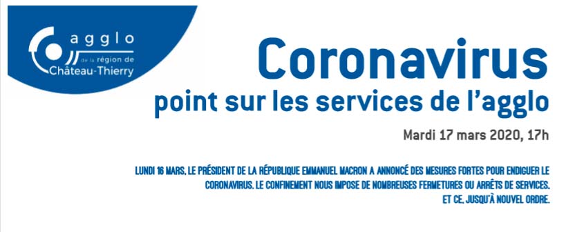 Coronavirus le point des services de l'agglo dans le sud de l'Aisne